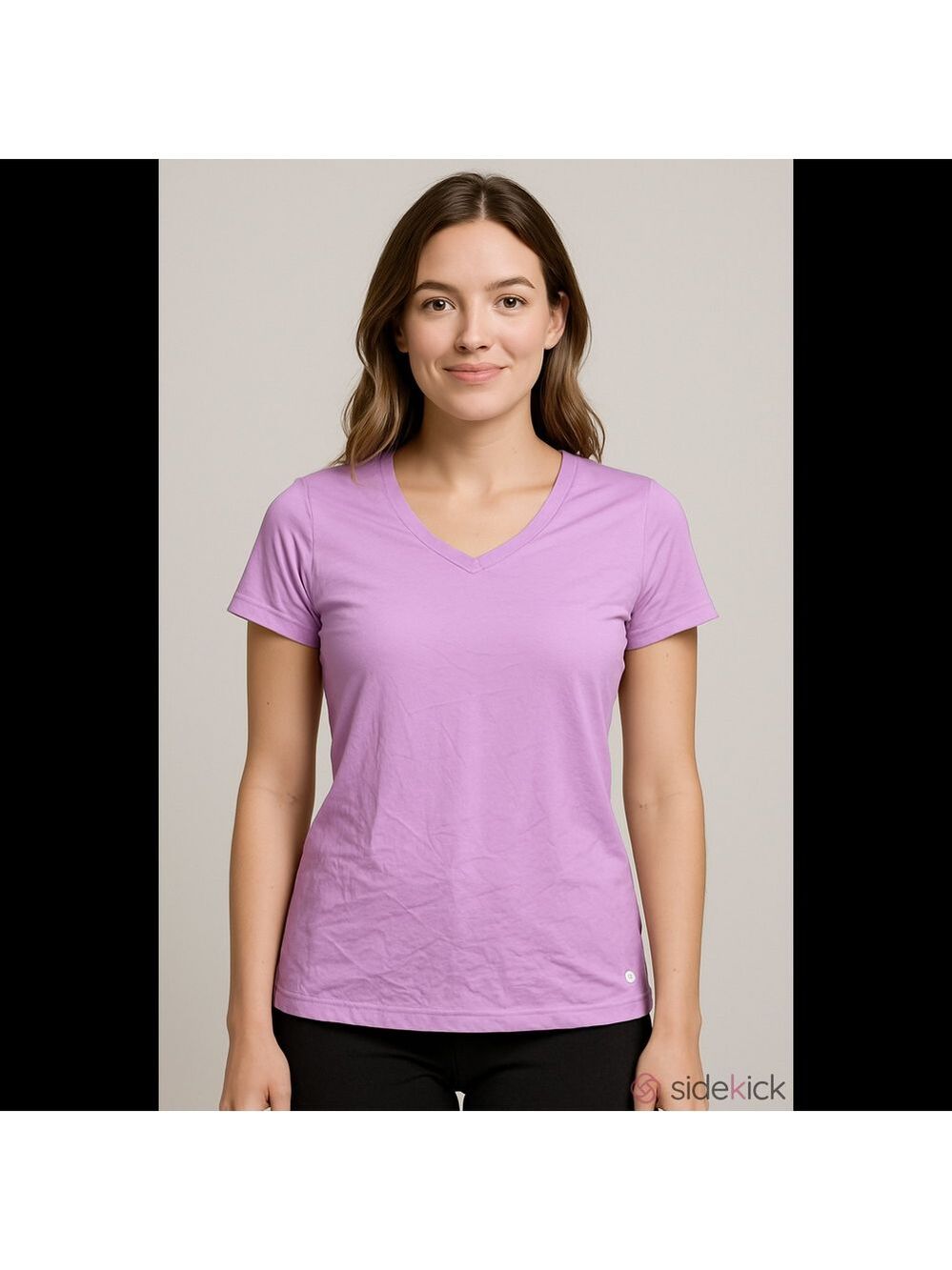 Women's Lily Pulitzer Luxletic V-Neck Tee, Size XS, Purple